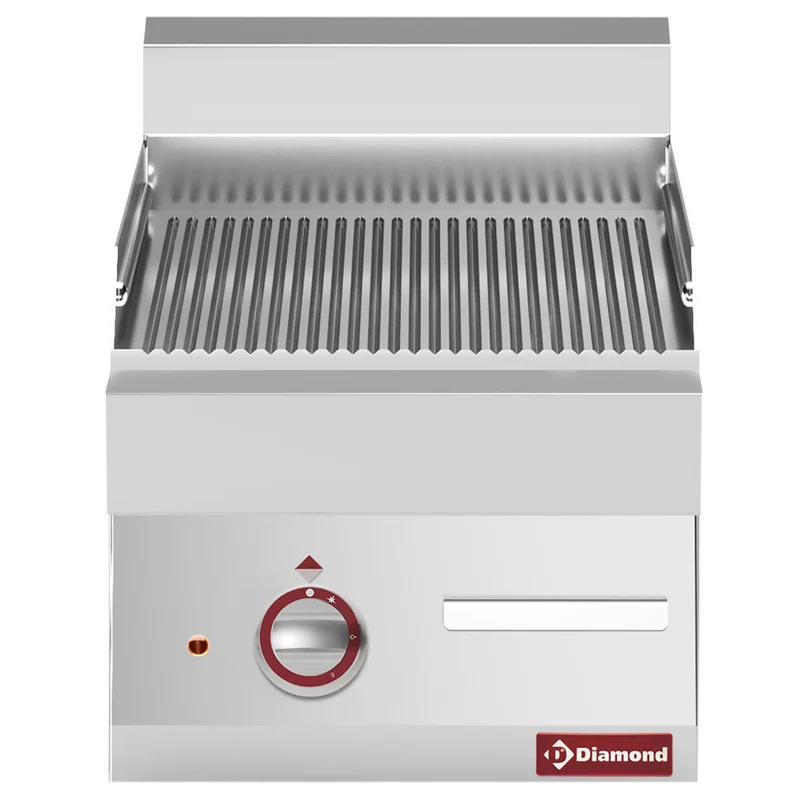 Profi Elektro-Griddleplatte, gerillt , 40 cm , Auftischgerät, E65/PR4T-230V/3-N