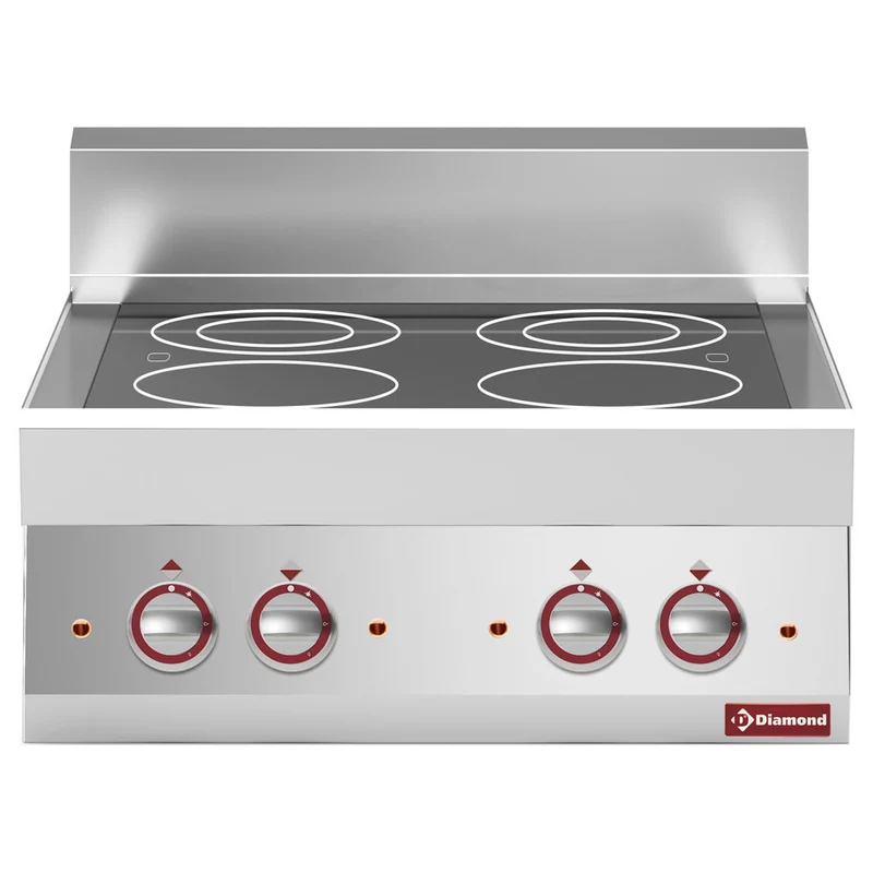 Glaskeramikherd 4 Zonen , Tischgerät 650 mm Bautiefe, E65/4VC7T-230V/3-N