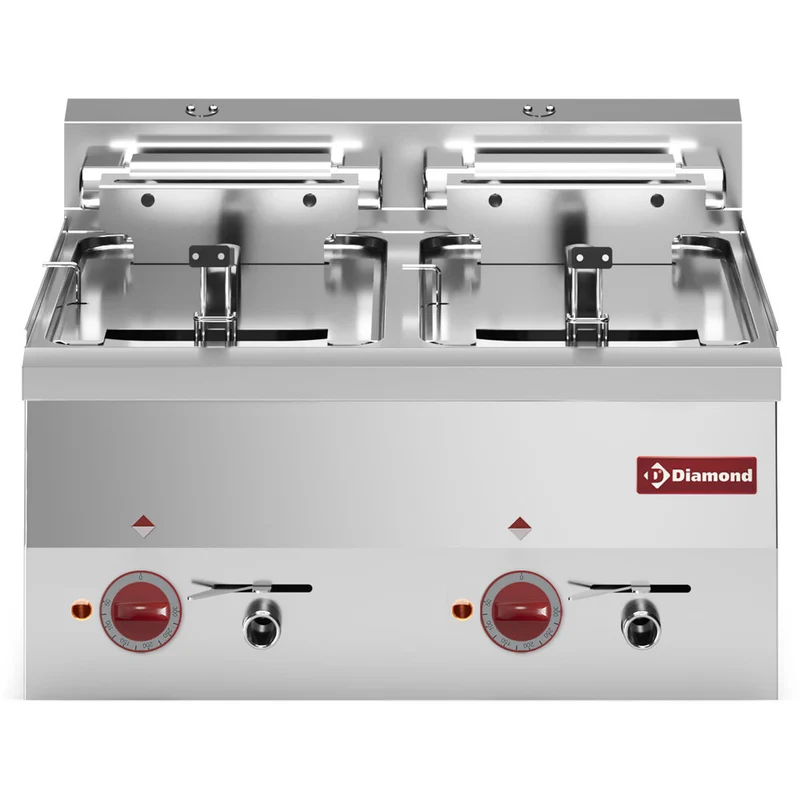 Elektro Doppel-Tischfritteuse 20 Liter (2x10L) - Serie 600, E60/F20-6T-N
