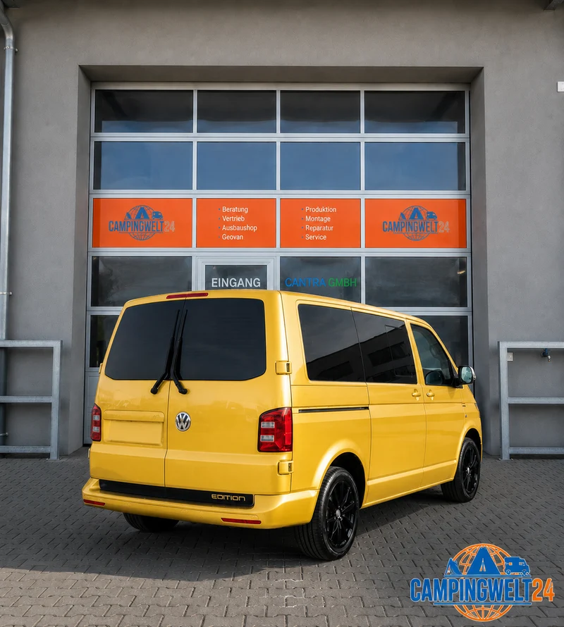 Stossstangenschutz, Edelstahl schwarz, VW Transporter T5, T6, T6.1, Flügeltüren