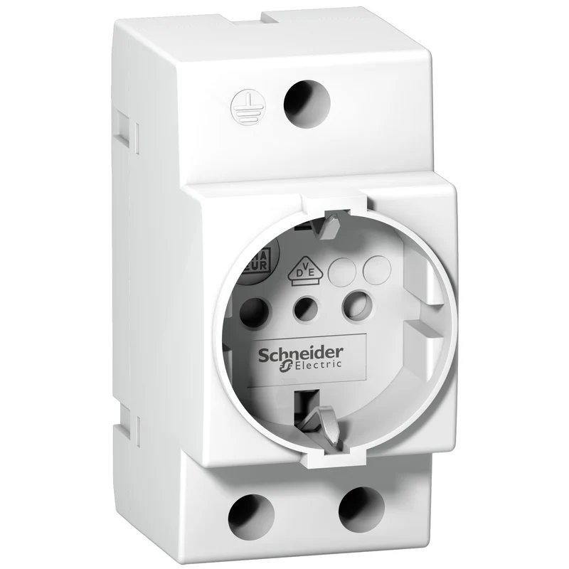 Schneider A9A15303 Acti9 iPC DIN Socket 2P+E 16A 250VAC Italian