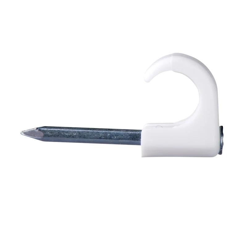 Schneider 2032011 Thorsman nail clip round 7-10mm 2x25mm white pack of 100