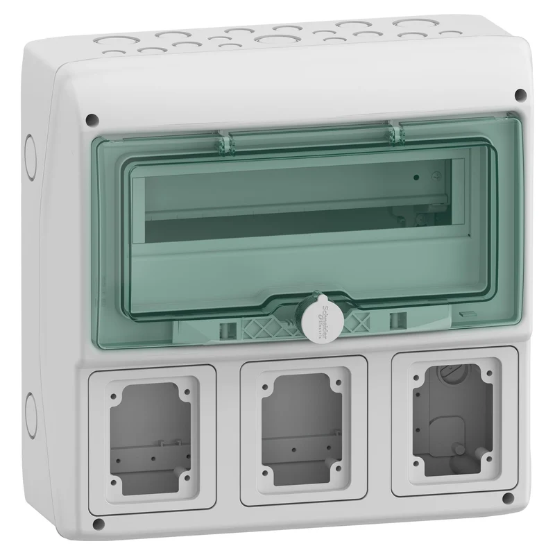 Schneider 13180 Kaedra - for power outlet - 3 openings - 1 x 12 modules - 34...