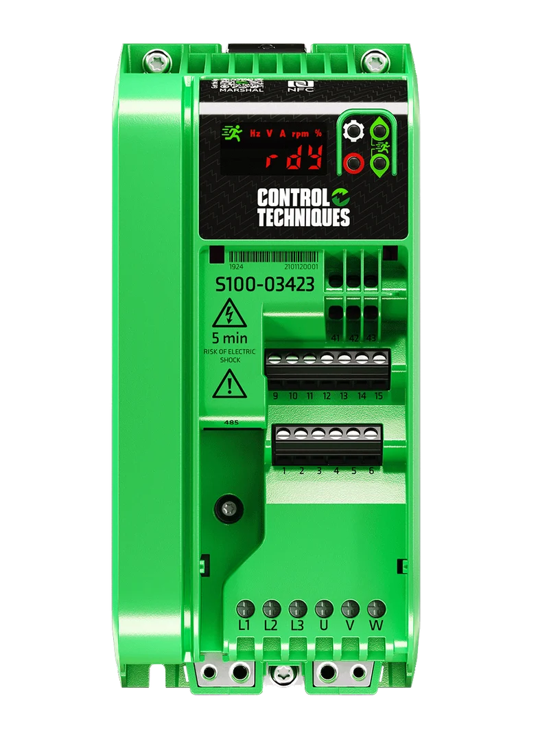 Nidec S100-03413-0A0000 Commander S100 VFD 3kW 3Ph 400V 7.2A C3 Filter