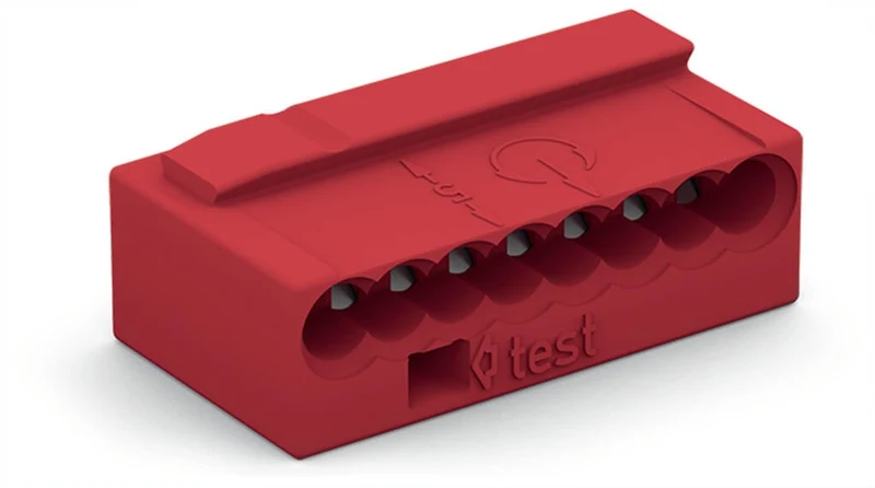 WAGO 243-808 MICRO PUSH WIRE Splicing Connector 8-Pole 0.8mm 6A Red - Pack of 50