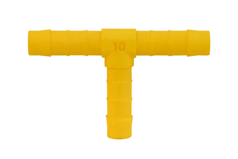 T-Verbinder für 10mm Schlauch 2Stk. Weißgelb