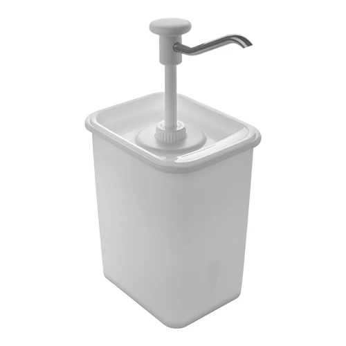 Hovicon bel PE dozator za omake | odmerek 30 ml | 3 L | 14 x 18 x V32 cm