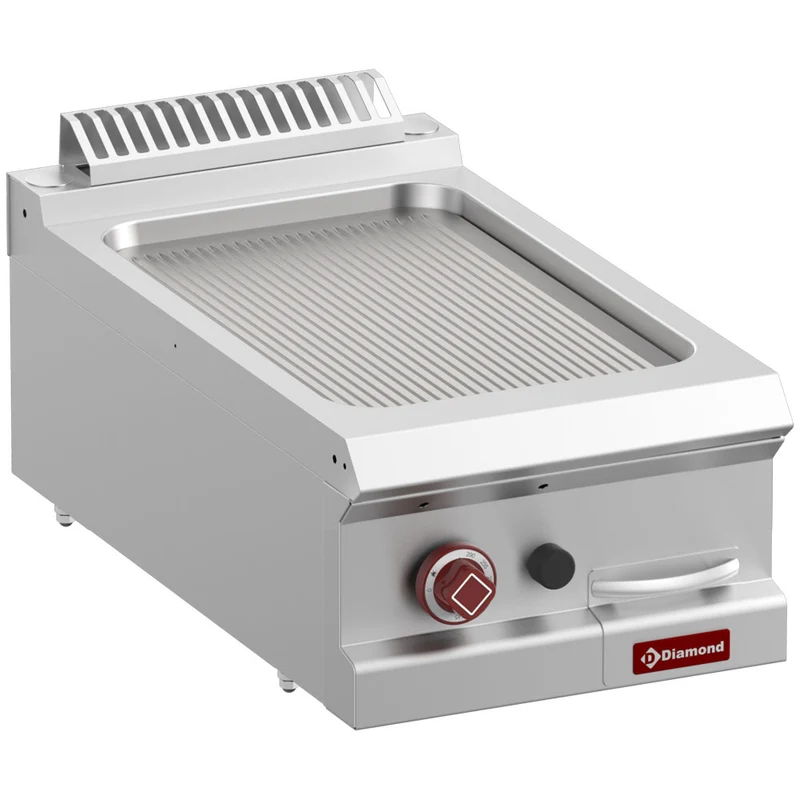 Profi Gas-Griddleplatte 400 mm - Kombi-Grillfläche glatt/gerillt, G7/PR4T-N