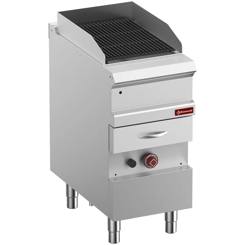 Profi Gas-Wassergrill 40 cm , Kochserie 700 , Wendbarer Gusseisen-Rost, G7/GVQA4-N