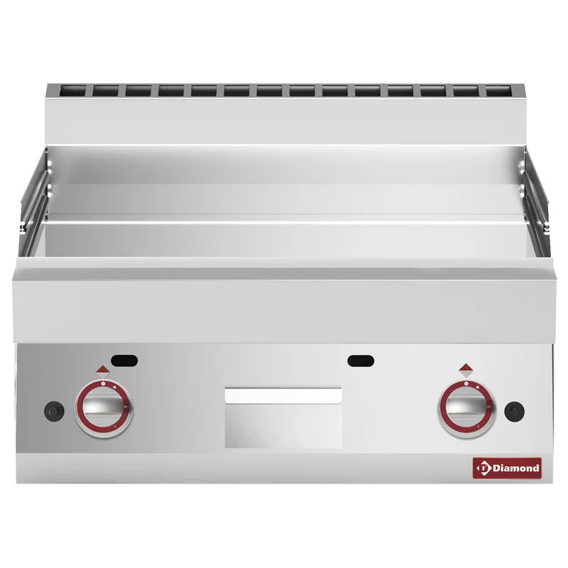Profi Gas-Bratplatte glatt , Hartchrom-Oberfläche , B 700 mm, G65/PLCD7T-N
