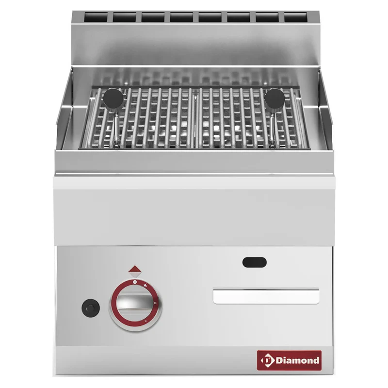 Gas-Lavasteingrill Tischgerät mit Gusseisenrost, 400 mm, G65/GPL4T-N