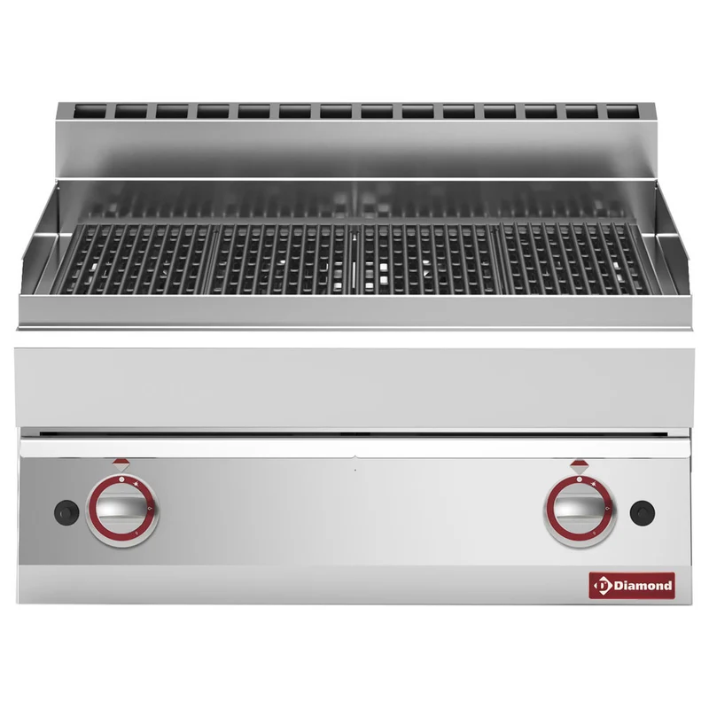 Profi Gas-Wassergrill mit Gusseisen-Grillrost, 70 cm, G65/GGF7T-N