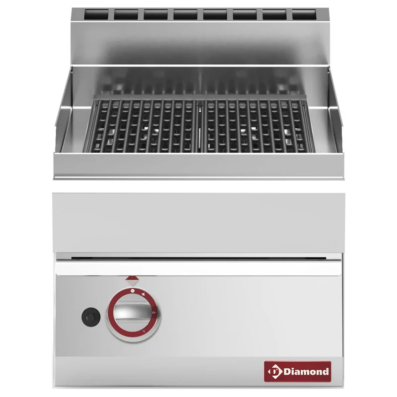 Profi Gas-Vaporgrill 7,5 kW – Tischgerät mit Gusseisenrost, 400 mm, G65/GGF4T-N
