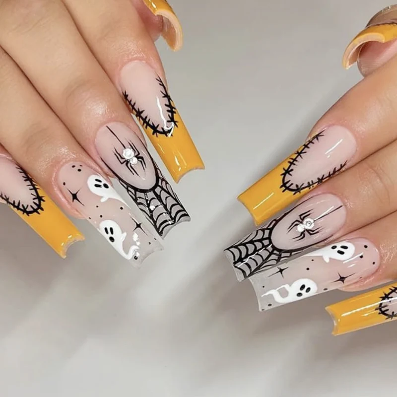 Halloween-Themen 3D Acryl Nagelkunst Verlängerungen Karnz