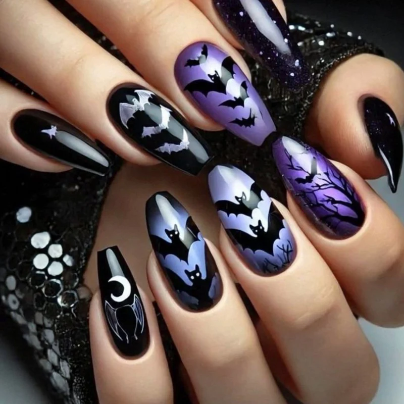Halloween Fledermaus Nagelkunst Set Karnz