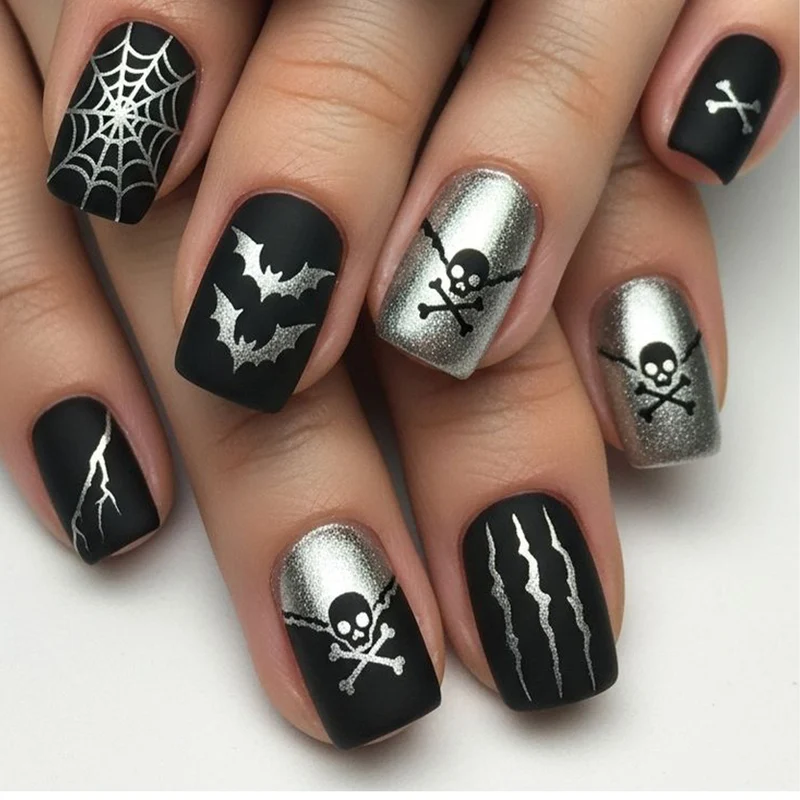 Gothic-Themen Acryl Nagelkunst Verlängerungen Karnz