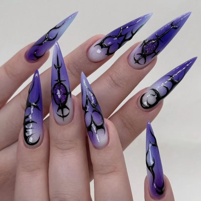Gothic Stiletto Nagelkunst Extensions Karnz
