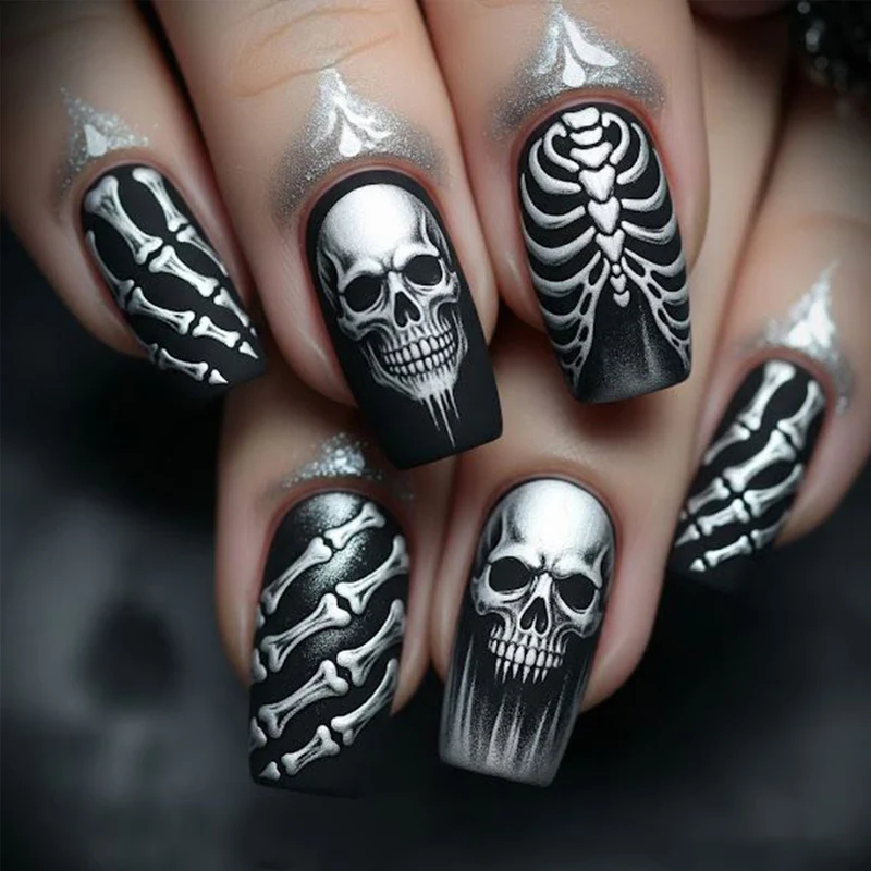 Gothic Skeleton Nagelkunst Set Karnz