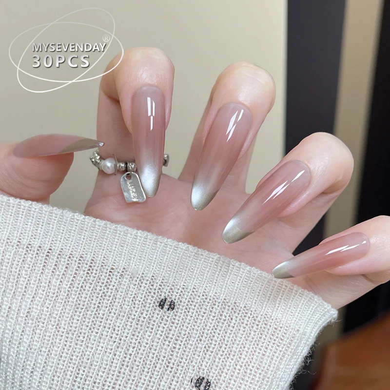 Ombre Stiletto Press-On Nägel mit Glänzender Oberfläche Karnz