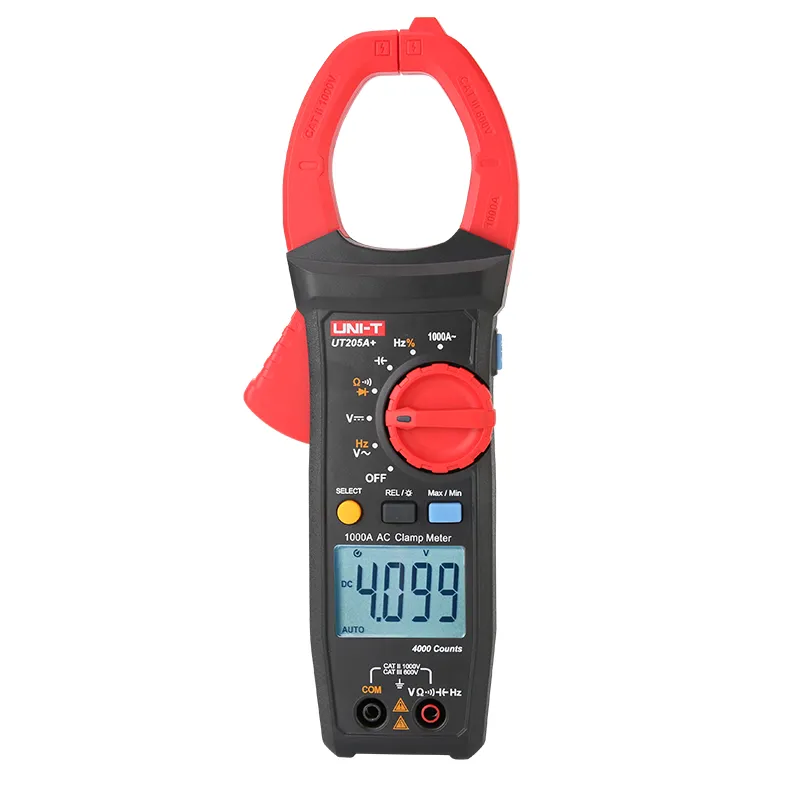 Uni-Trend Hochpräzise 1000A Automatische Bereichswahl Zangenmessgerät AC/DC UT205A+