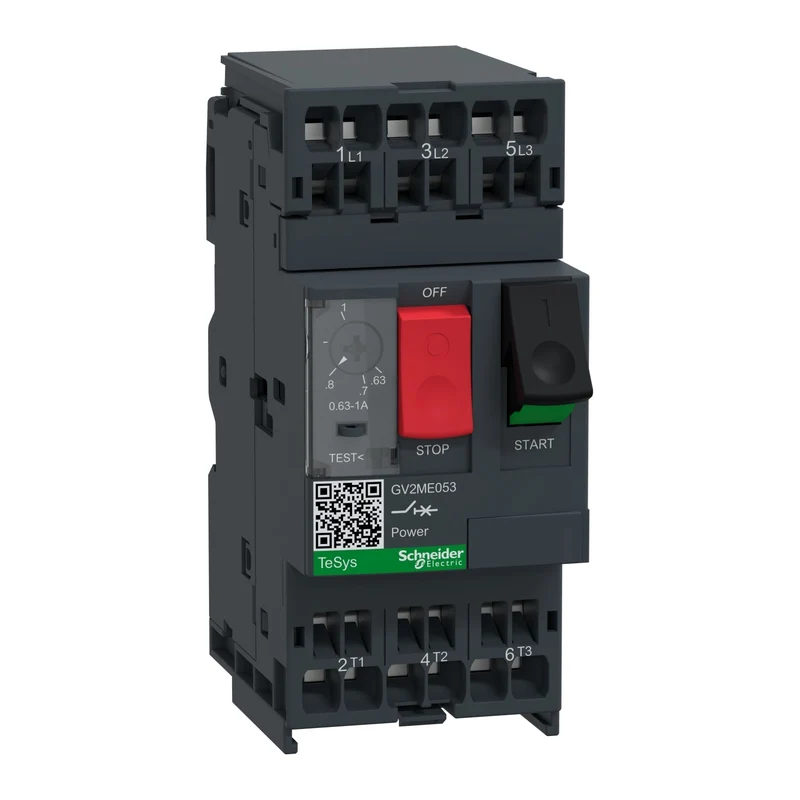 Schneider GV2ME053 TeSys GV2 Motor Circuit Breaker 3P 0.63-1A Thermal Magnetic