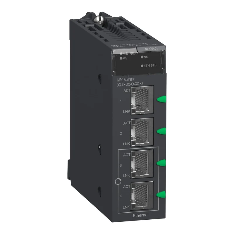 Schneider BMXNOC0401 Network Module, Modicon M340, Ethernet/IP And Modbus/TCP, 4