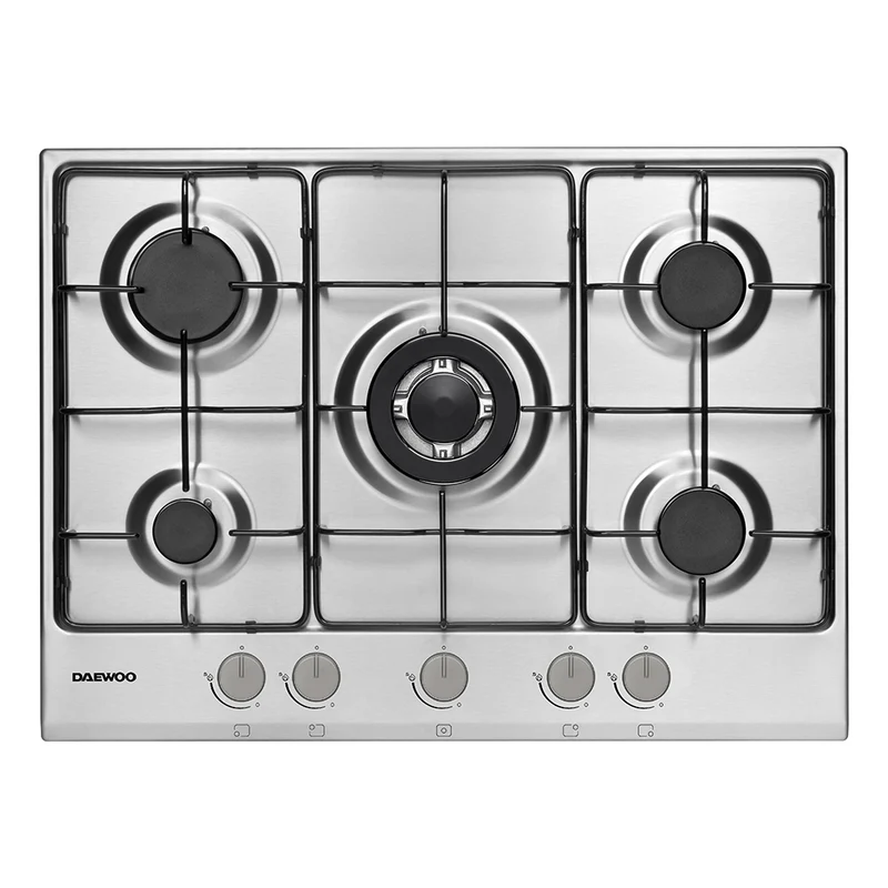 Daewoo H7G51L2IT Built-In 70cm Gas on Metal Hob, Knob Control