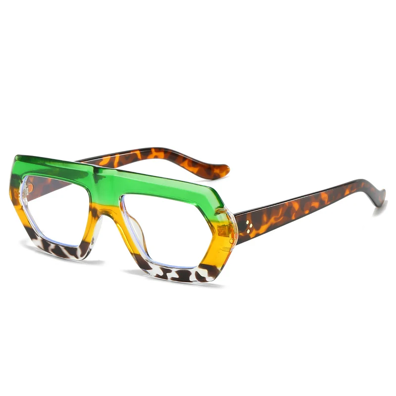 Damen modische optische Brille im extravaganten Hexagon-Design Karnz