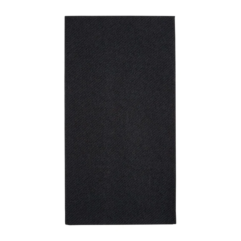 Premium reciklabilne črne airlaid 1/8 prepognjene večerne prtičke 40x40cm paket 500 | Fiesta Tablin