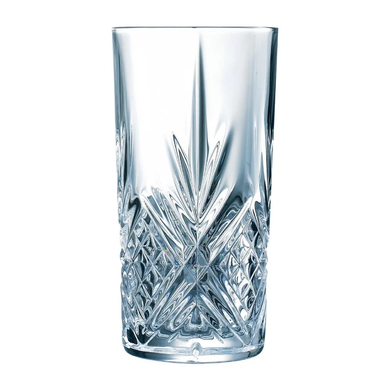 Broadway longdrink kozarci 380ml Set 24 | Arc | Vintage dizajn z izrezljanimi okraski