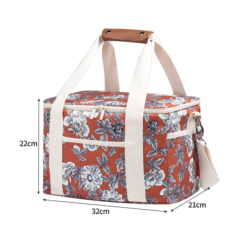 Isolierte Blumenmuster Lunch Kühltasche