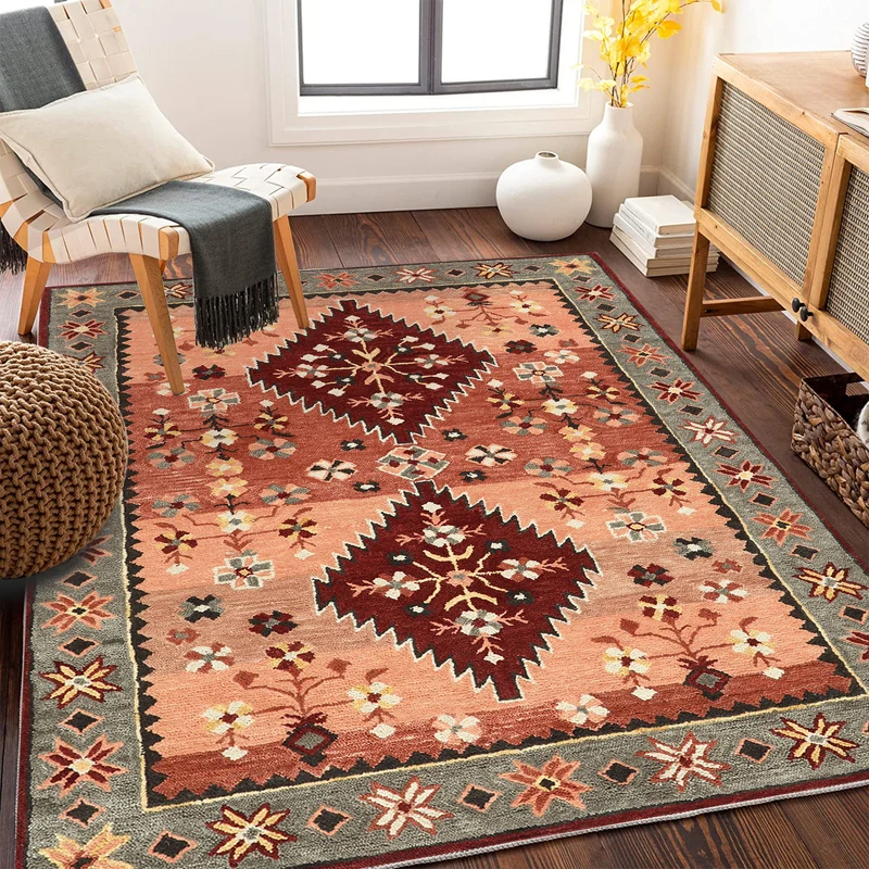 Vintage-inspirierter floraler Teppich