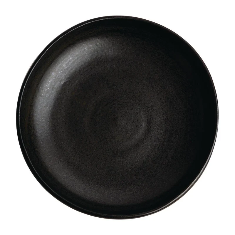 Globoki coupe črni krožniki Canvas 23cm | Olympia Canvas | Set 6 kosov