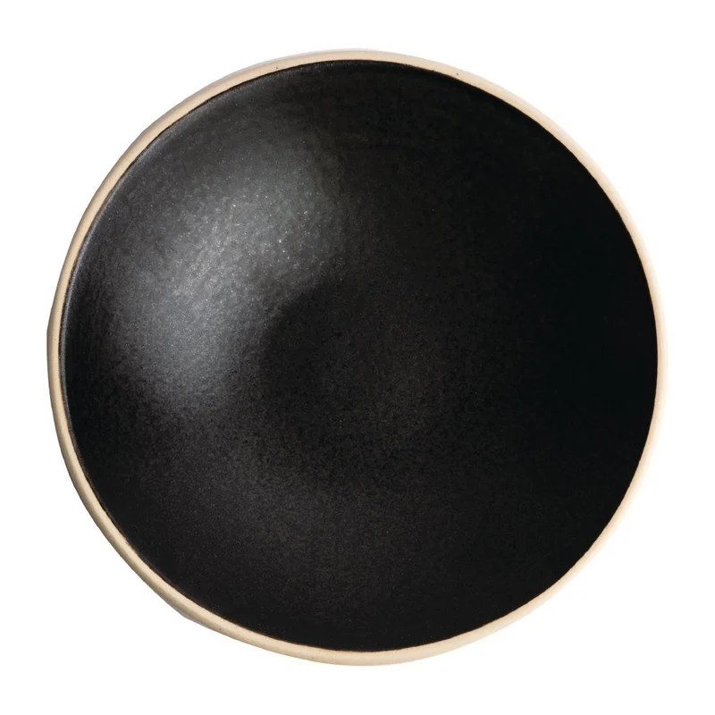 Plitke črne skledice Canvas 20cm | Olympia Canvas | Set 6 kosov