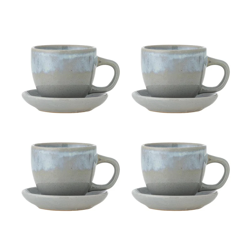 Brenta Tasse mit Untertasse, Blau, Steingut