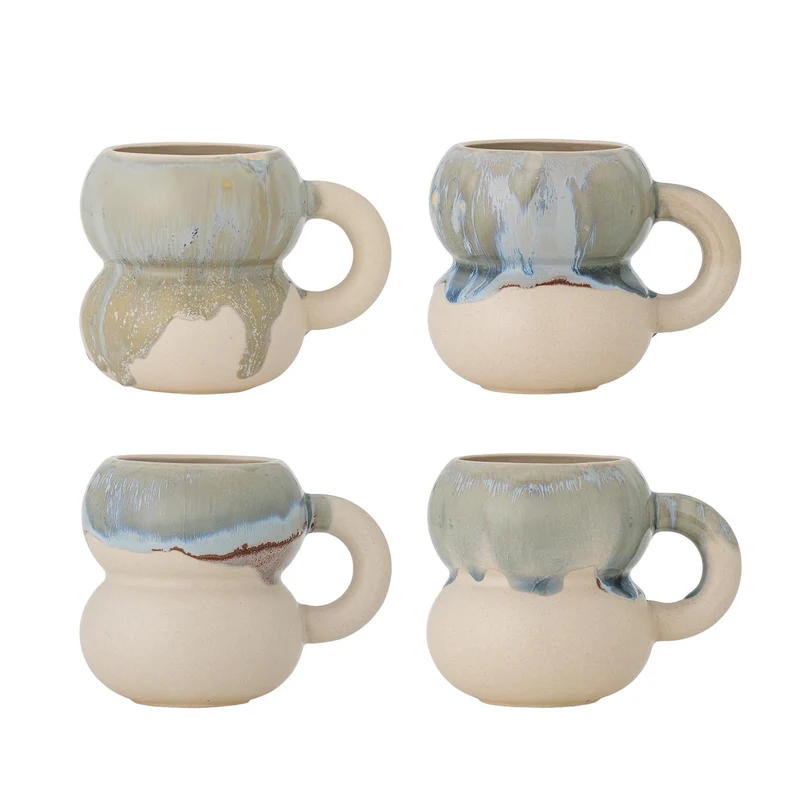 Luna Tasse, Blau, Steingut