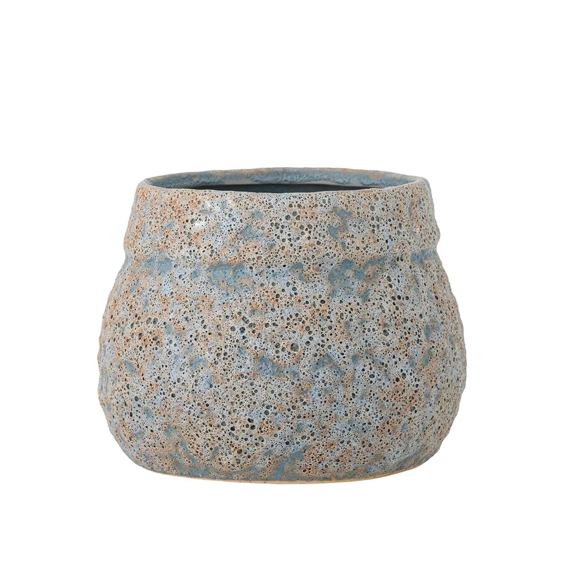 Mayia Blumentopf, Grau, Steingut