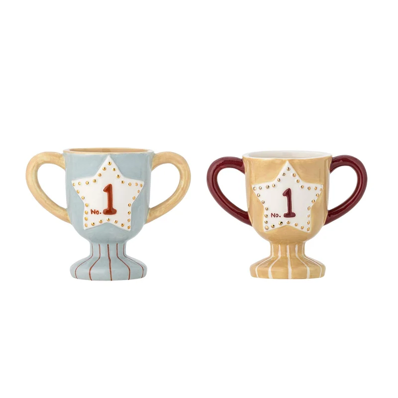 Trophy Tasse, Blau, Steingut