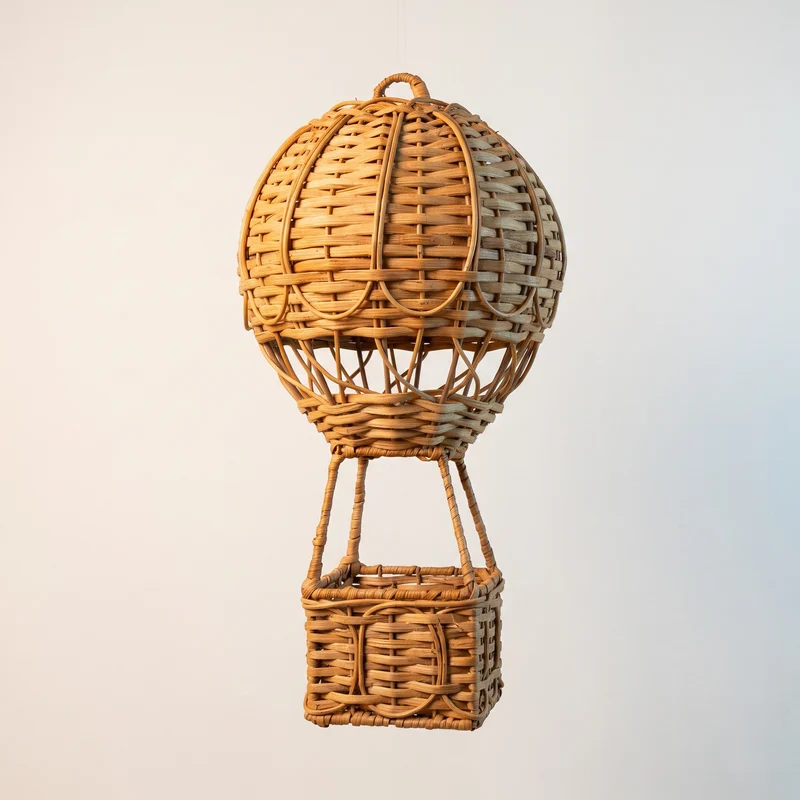 Handgewebter Aufbewahrungskorb im Heißluftballon-Design Karnz