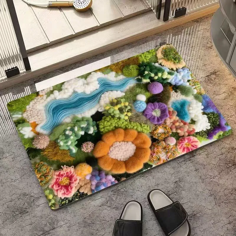 Blumenmusterteppich