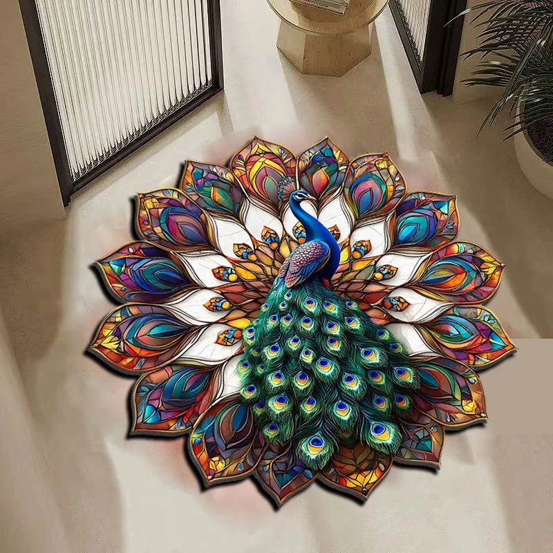 Dekorativer Pfau-Themen-Teppich