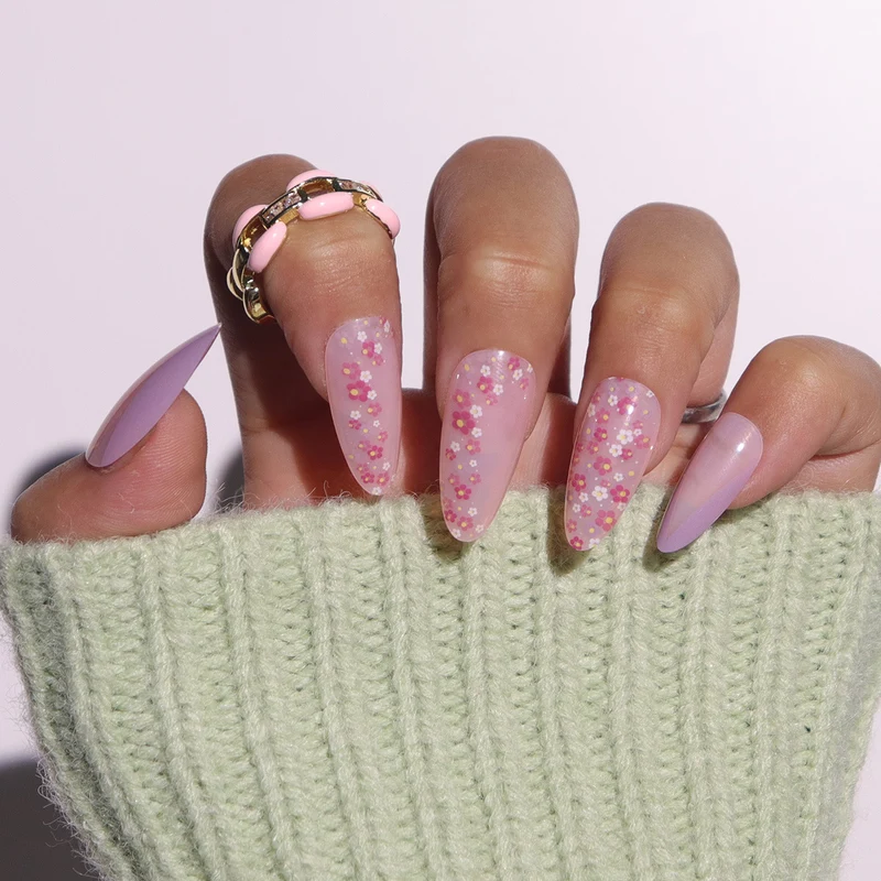 Blumendesign Stiletto Press-On Nägel Karnz 1789086021