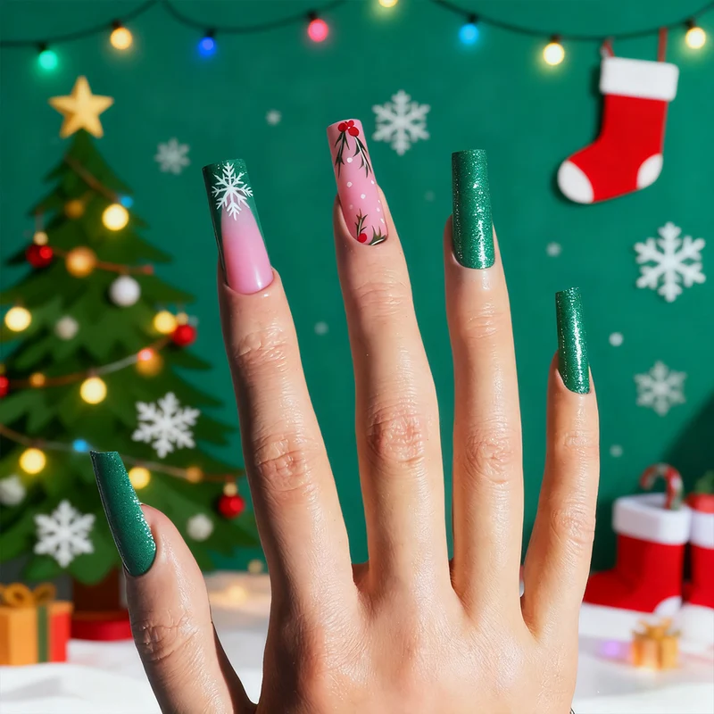 Festliche Themen Press-On Nail Art Set Karnz