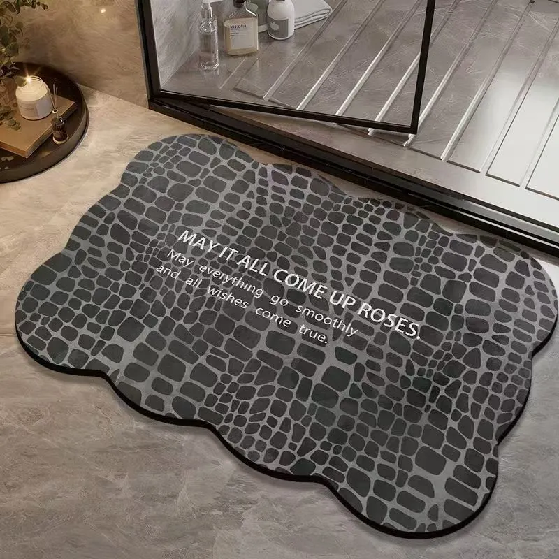 Wolkenförmige dekorative Badmatte