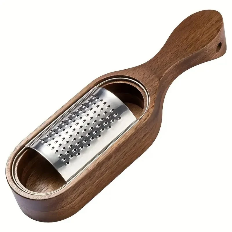 Käsereibe mit Akazienholzgriff – ergonomisch