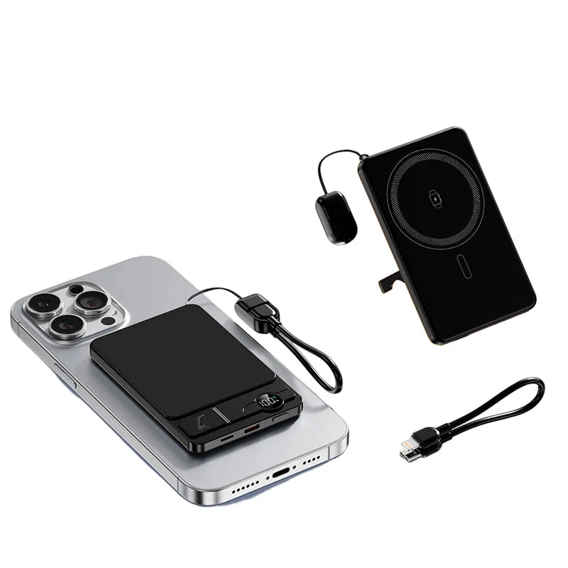 3-in-1 Magnetische Powerbank mit Ständer