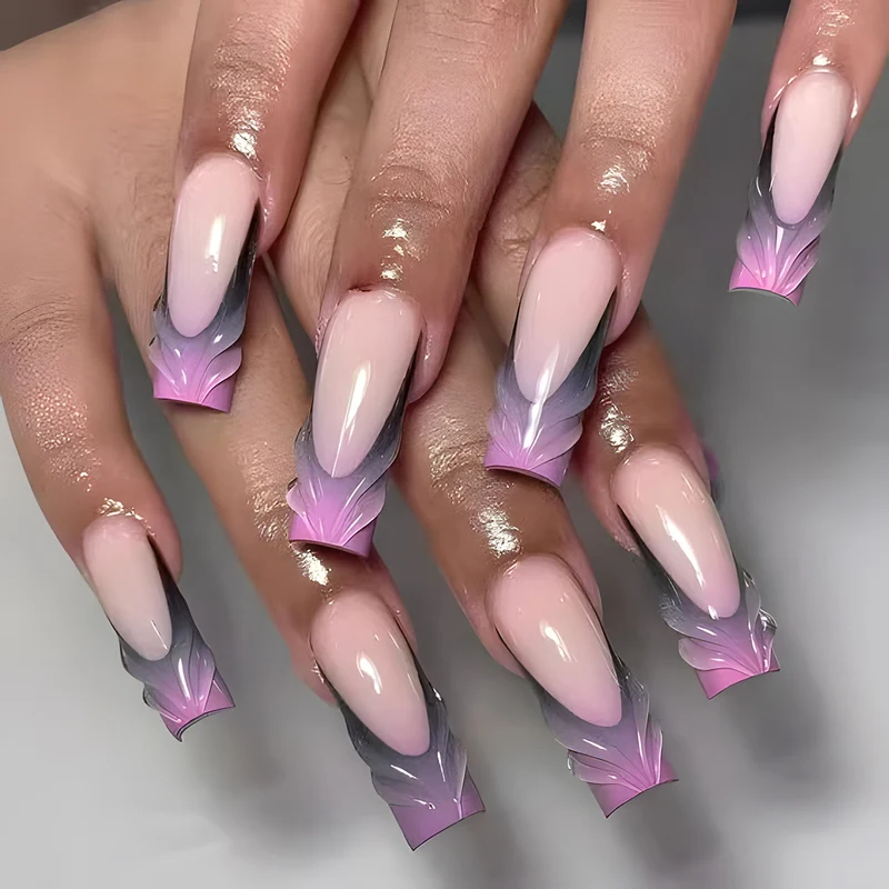 Elegante Lange Stiletto-Nagel Kunstverlängerungen Karnz