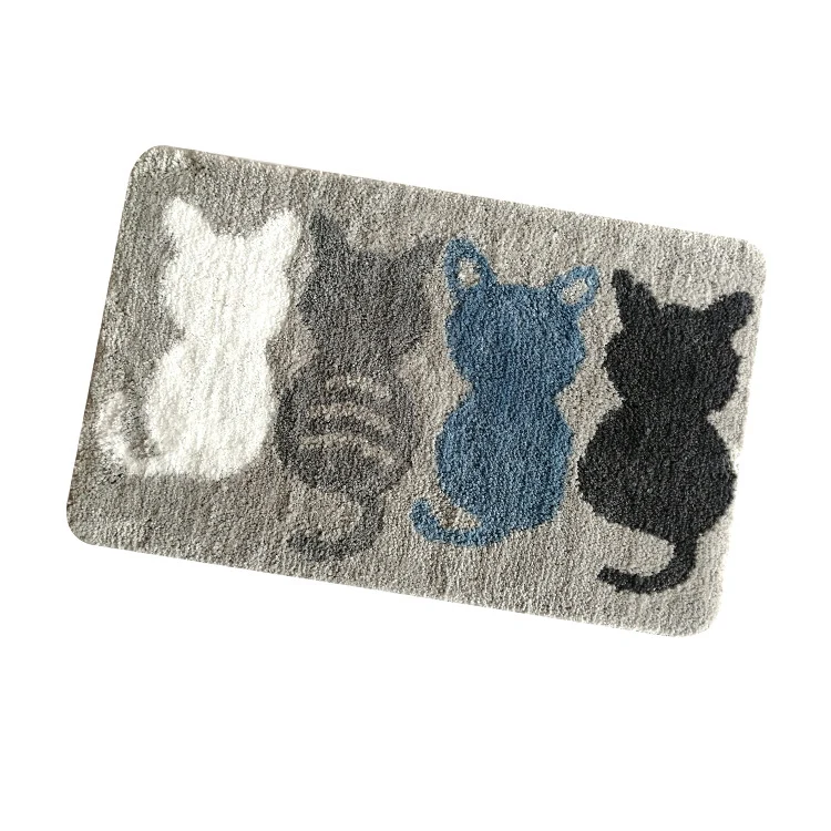 Plüsch-Katzen-Themen-Badmatte