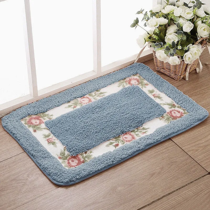 Blumenmuster Badezimmer Teppich