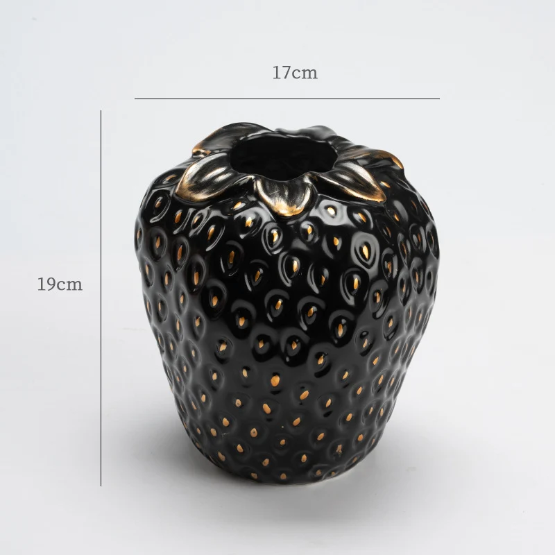 Erdbeerförmige dekorative Keramikvase